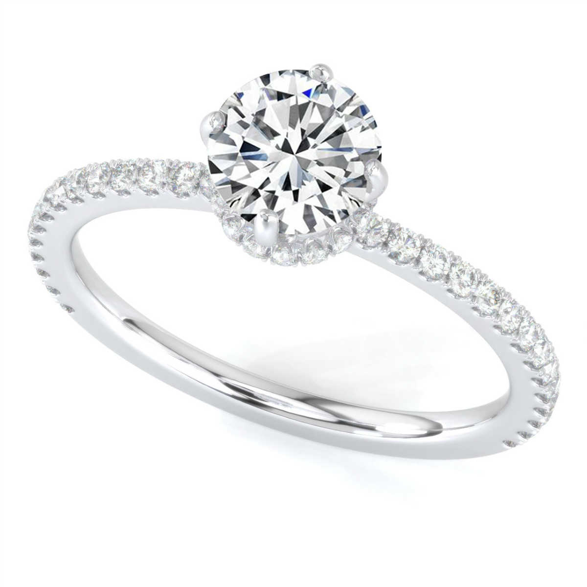 14K White Gold Karen Lab Grown Diamond Ring (1/3 ct. tw)